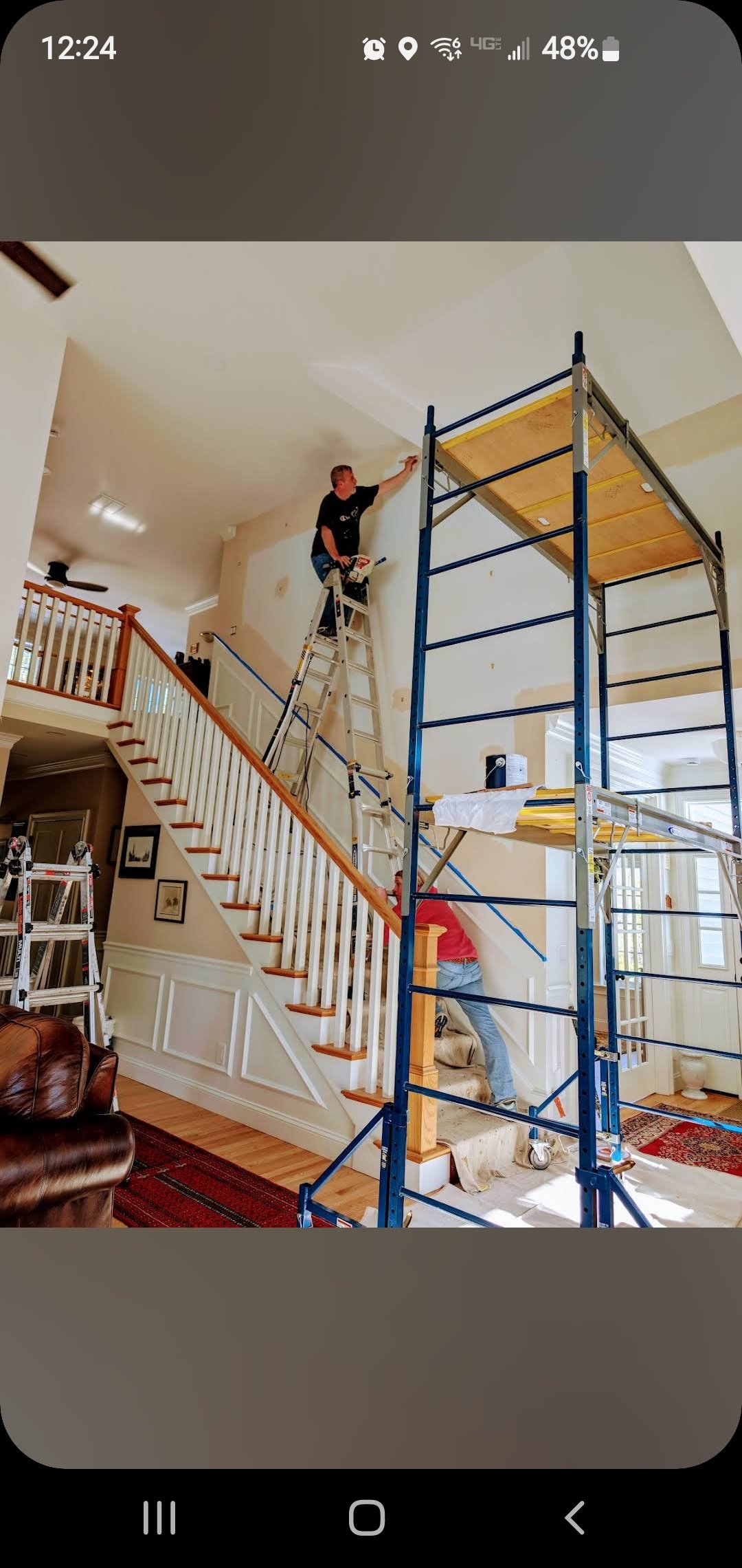 Siding repaint before and after